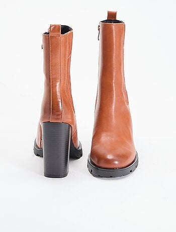Boots en simili à talon haut