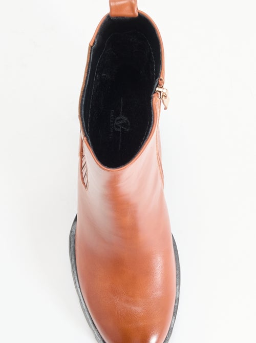 Boots en simili à talon haut - Kiabi