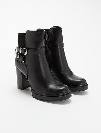 Boots en simili à talon haut
