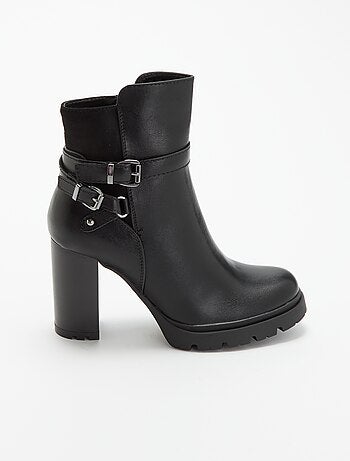 Boots en simili à talon haut
