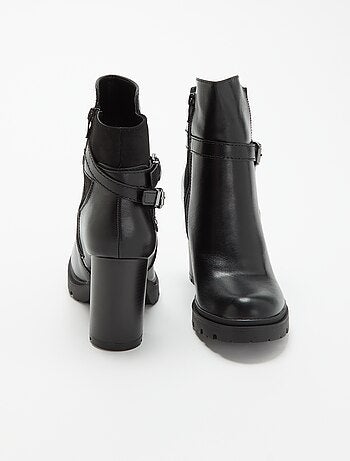 Boots en simili à talon haut