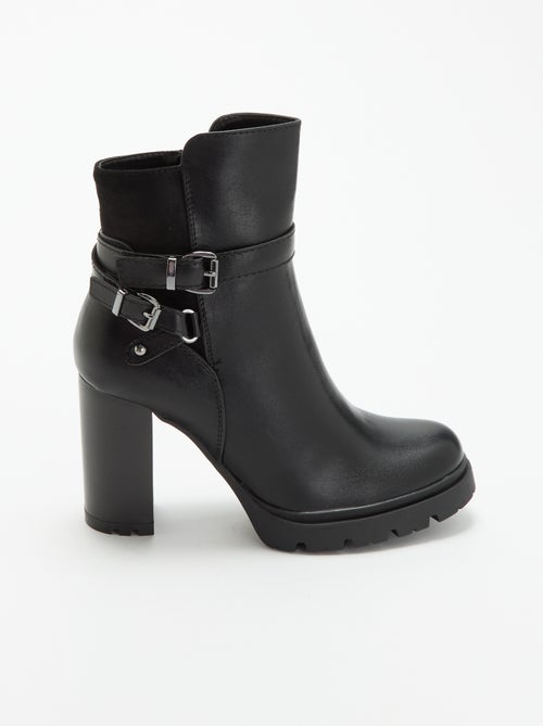 Boots en simili à talon haut - Kiabi Boots en simili à talon haut - Kiabi