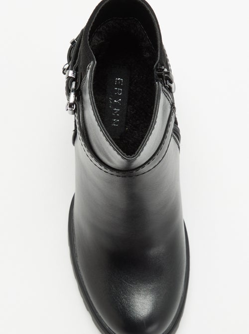 Boots en simili à talon haut - Kiabi Boots en simili à talon haut - Kiabi
