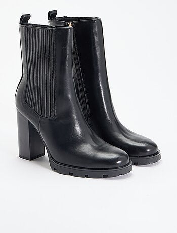 Boots en simili à talon haut