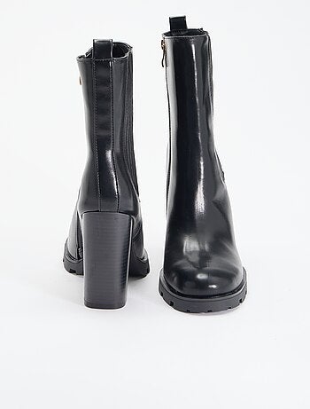 Boots en simili à talon haut