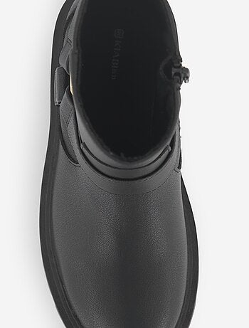 Boots en simili avec sangles fantaisies