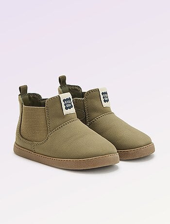 Kitchoun - Boots en simili avec soufflet élastiqué