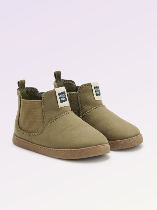 Boots en simili avec soufflet élastiqué - Kiabi Boots en simili avec soufflet élastiqué - Kiabi