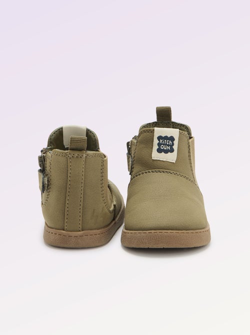 Boots en simili avec soufflet élastiqué - Kiabi Boots en simili avec soufflet élastiqué - Kiabi