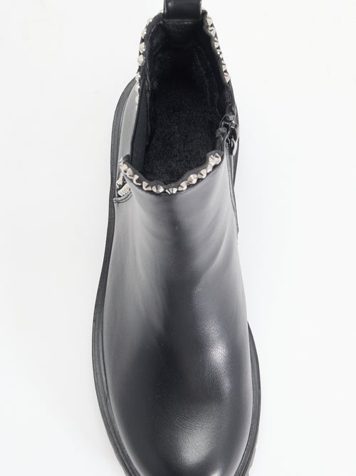 Boots en simili avec strass - Kiabi