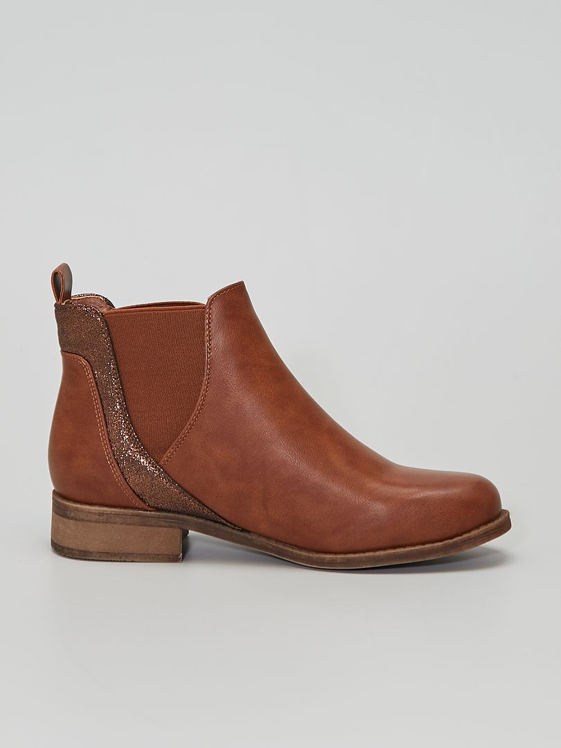 boots fille camel
