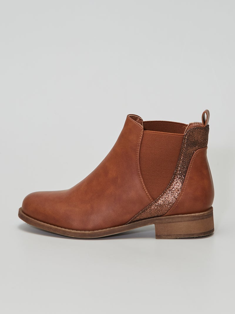 Boots en simili camel - Kiabi