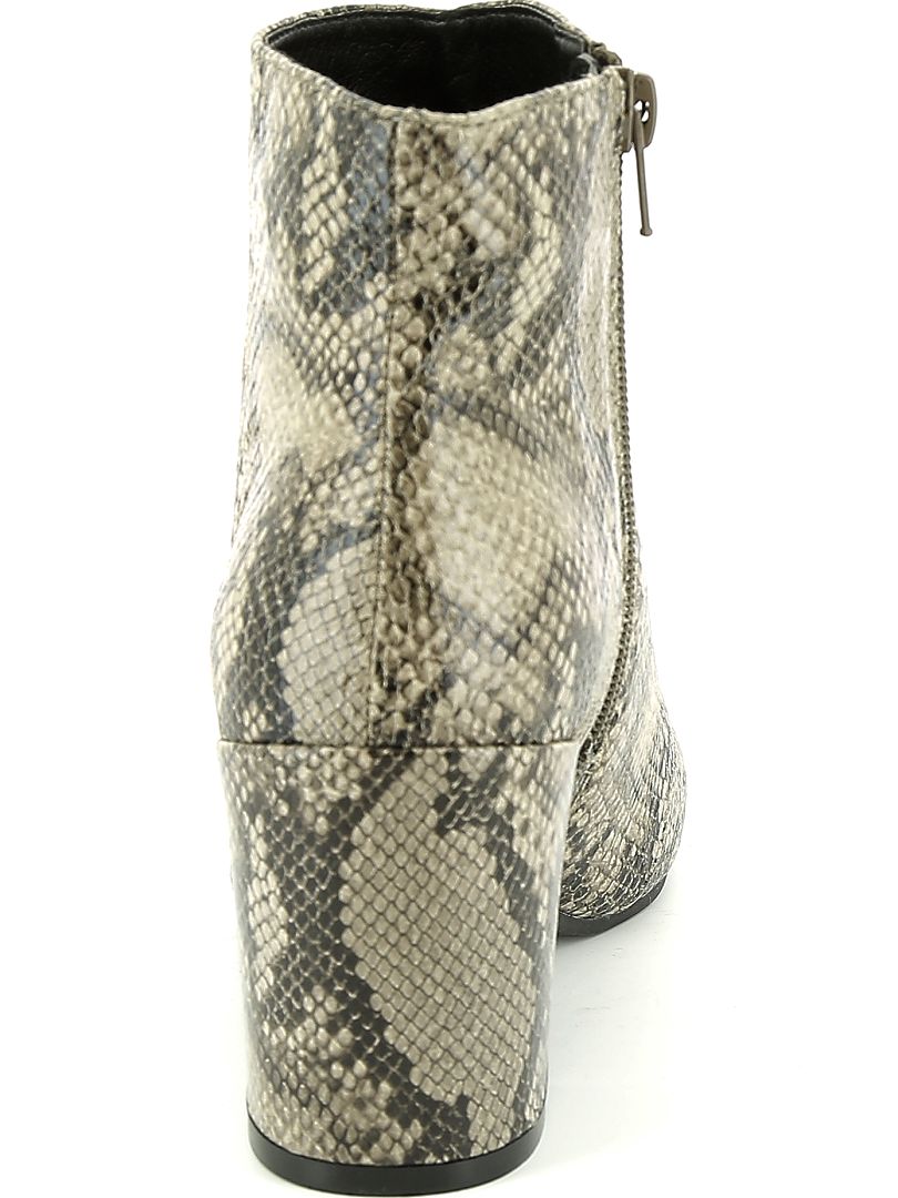 Boots en simili effet 'peau de serpent' vert/écailles - Kiabi