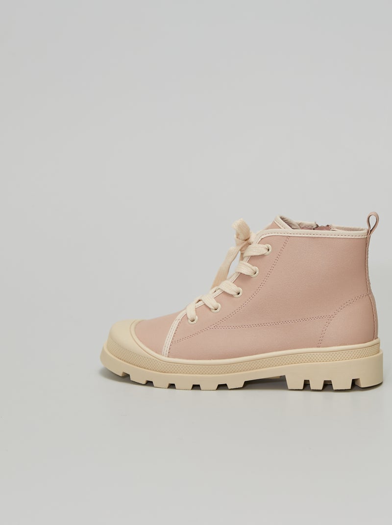 Boots en simili rose - Kiabi