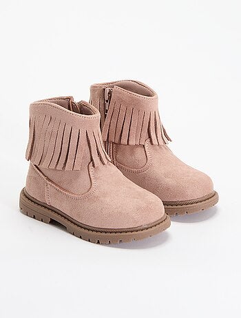 Boots en suédine avec franges