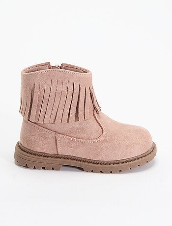 Boots en suédine avec franges