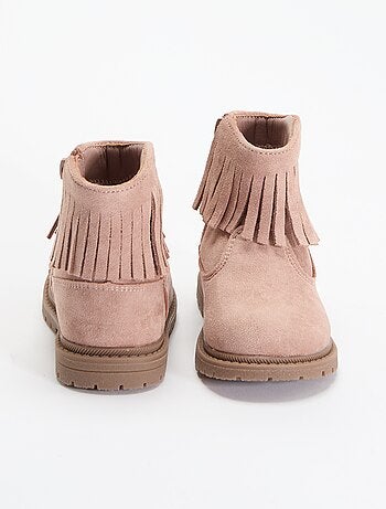 Boots en suédine avec franges
