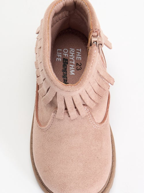 Boots en suédine avec franges - Kiabi Boots en suédine avec franges - Kiabi