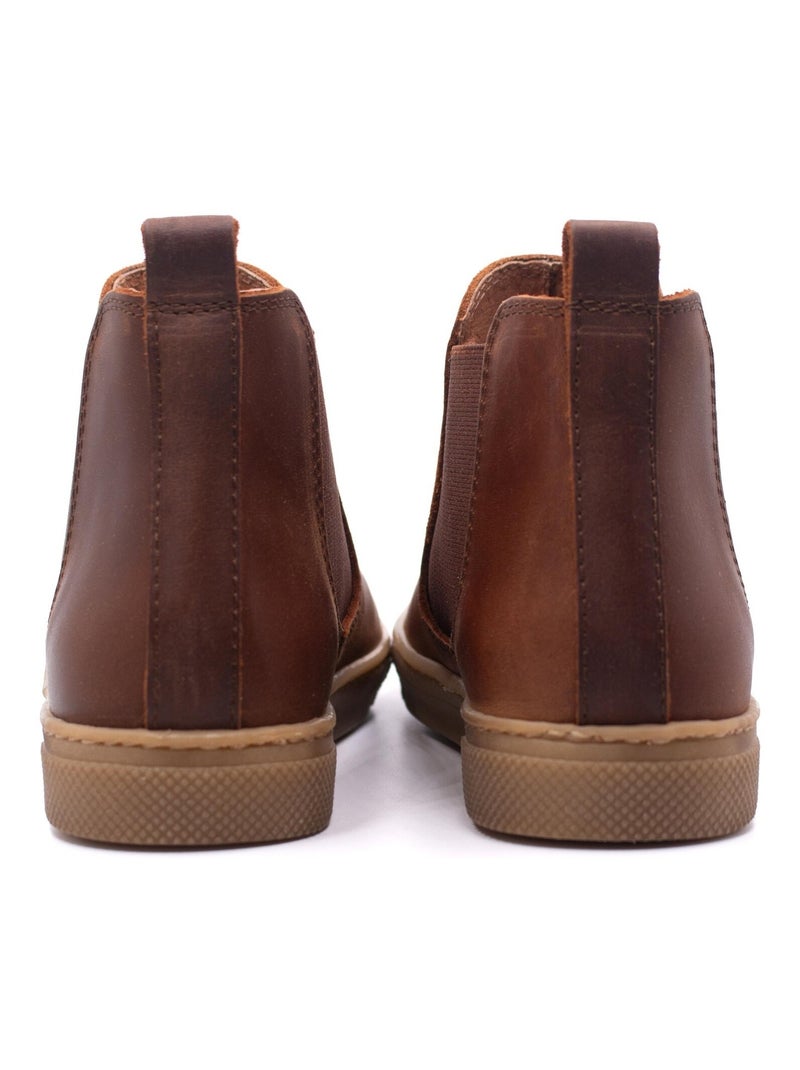 Boots Enfant En Cuir - Boni Kola Marron - Kiabi