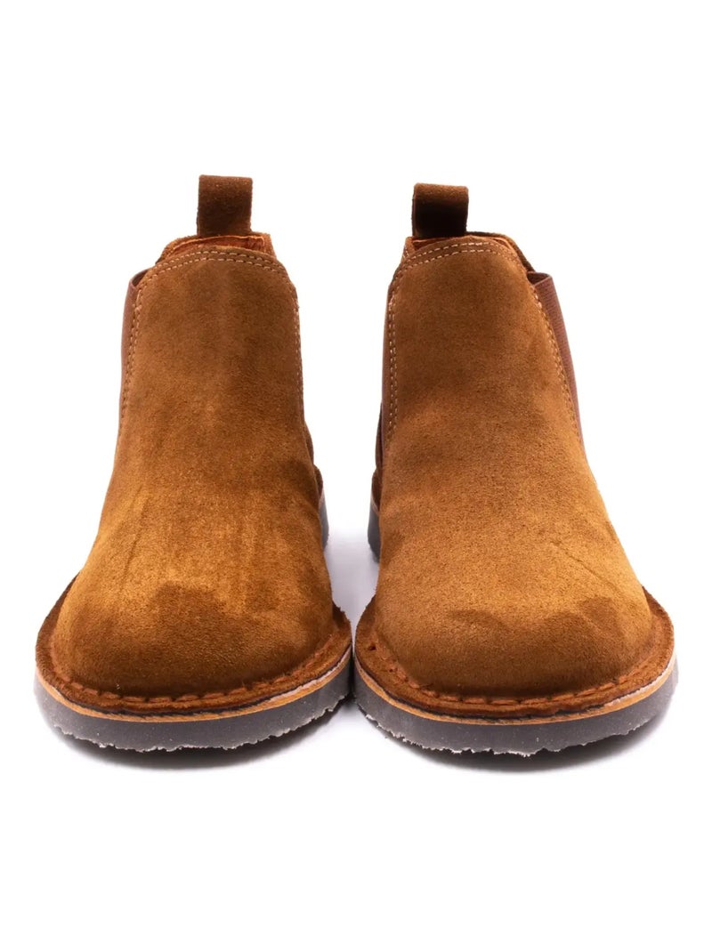 Boots Enfant En Daim - Boni Benoit Beige foncé - Kiabi