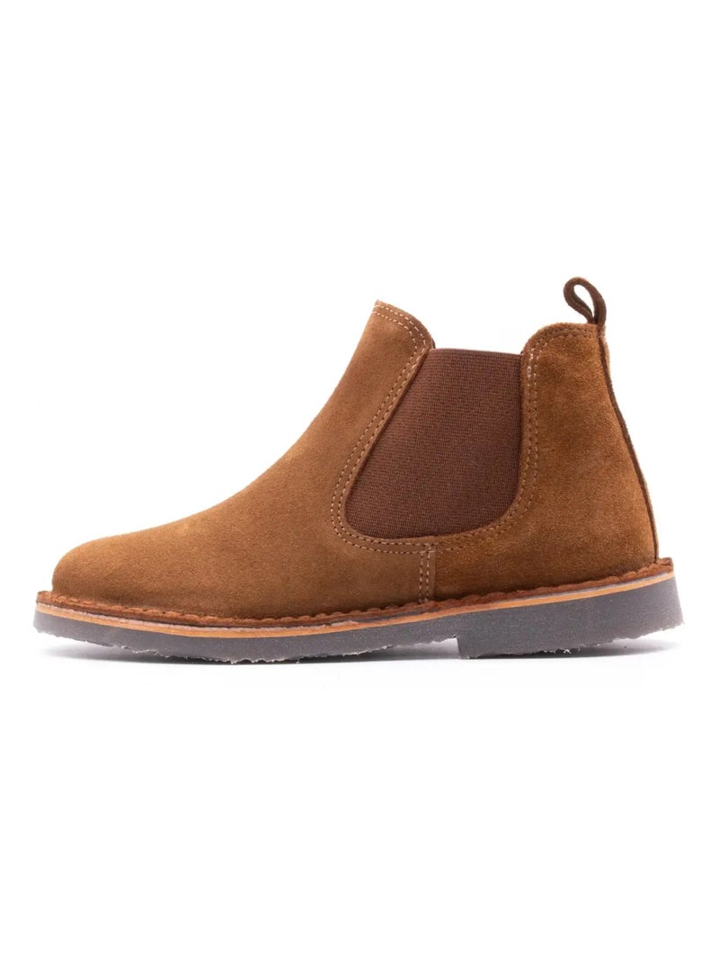 Boots Enfant En Daim - Boni Benoit Beige foncé - Kiabi