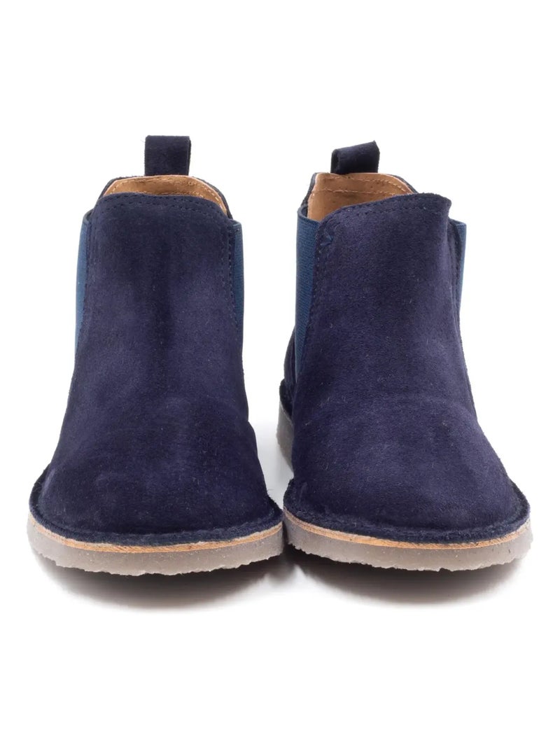 Boots Enfant En Daim - Boni Benoit Bleu marine - Kiabi