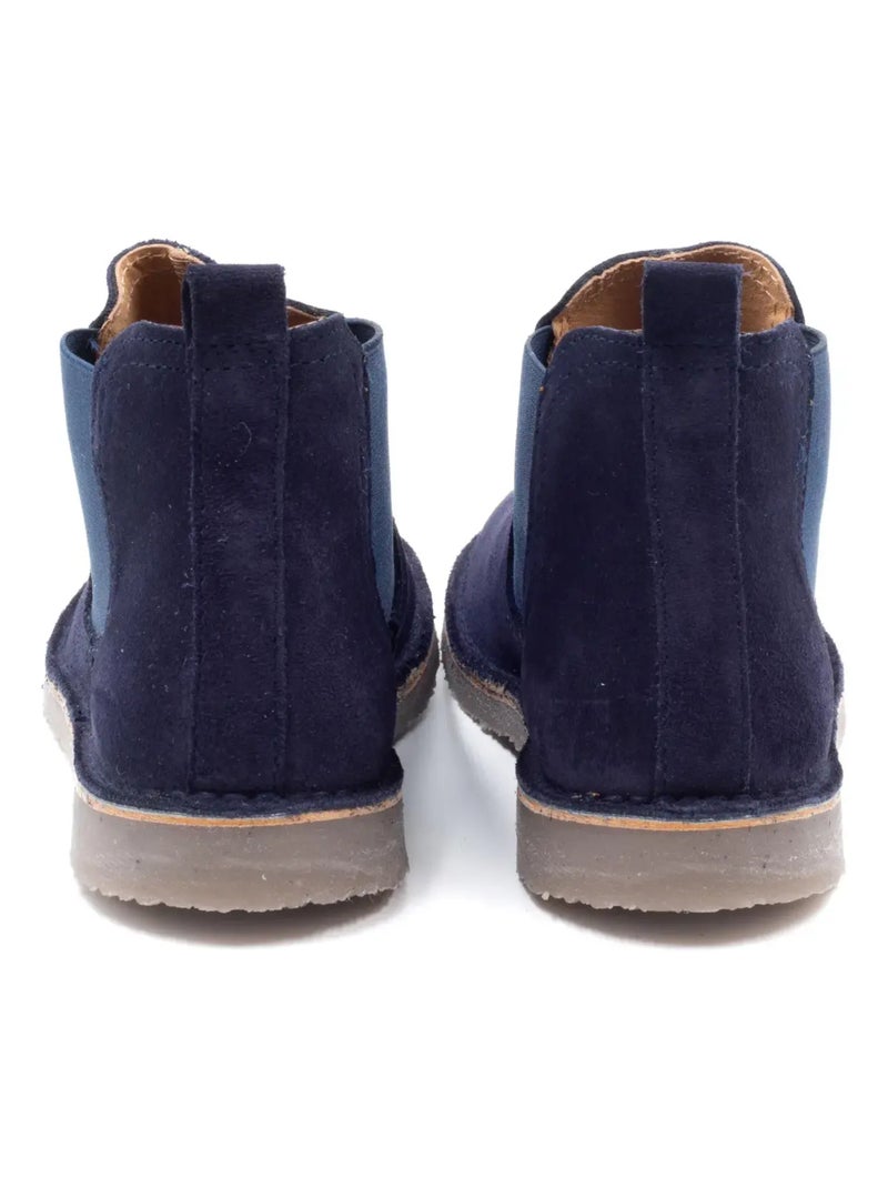 Boots Enfant En Daim - Boni Benoit Bleu marine - Kiabi