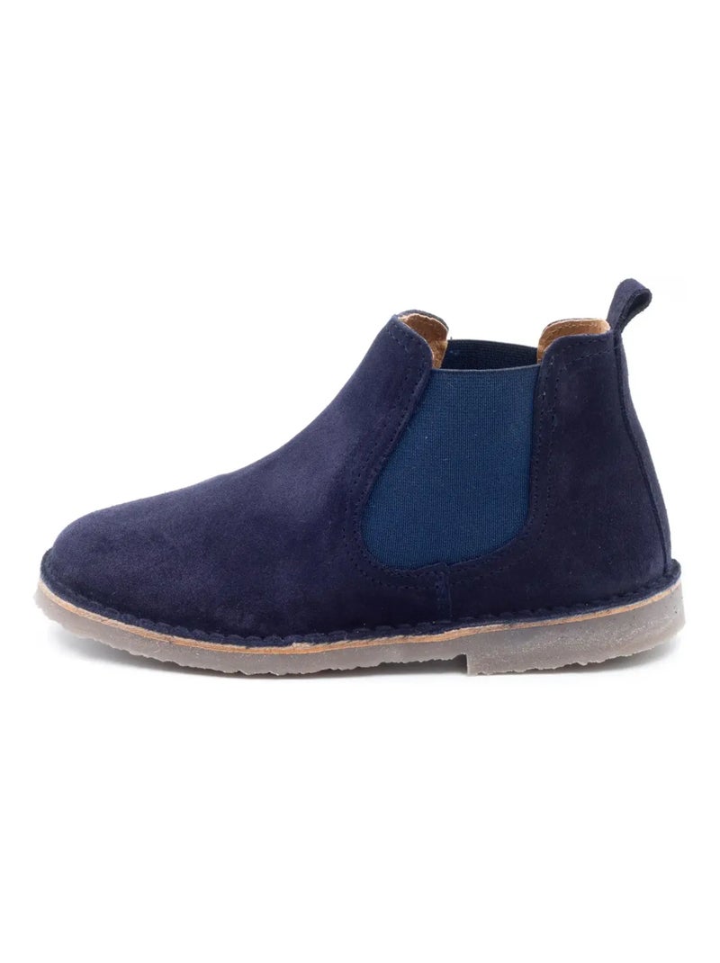 Boots Enfant En Daim - Boni Benoit Bleu marine - Kiabi