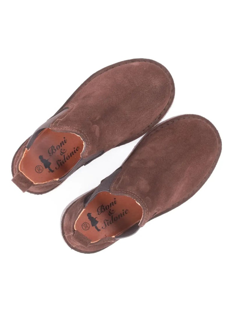 Boots Enfant En Daim - Boni Benoit Marron - Kiabi