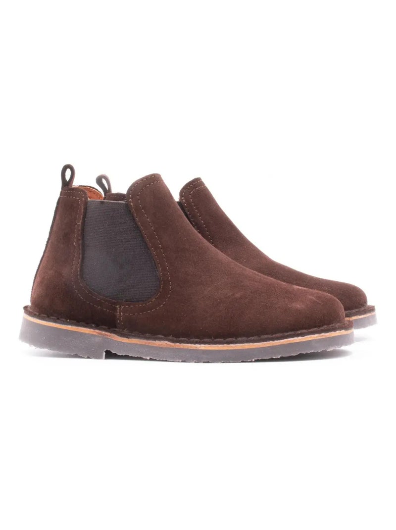 Boots Enfant En Daim - Boni Benoit Marron - Kiabi