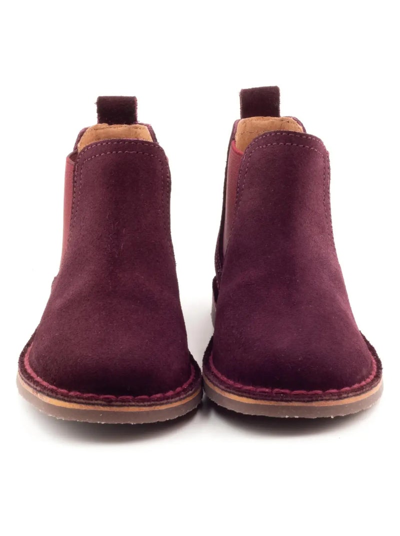 Boots Enfant En Daim - Boni Benoit Rouge bordeaux - Kiabi