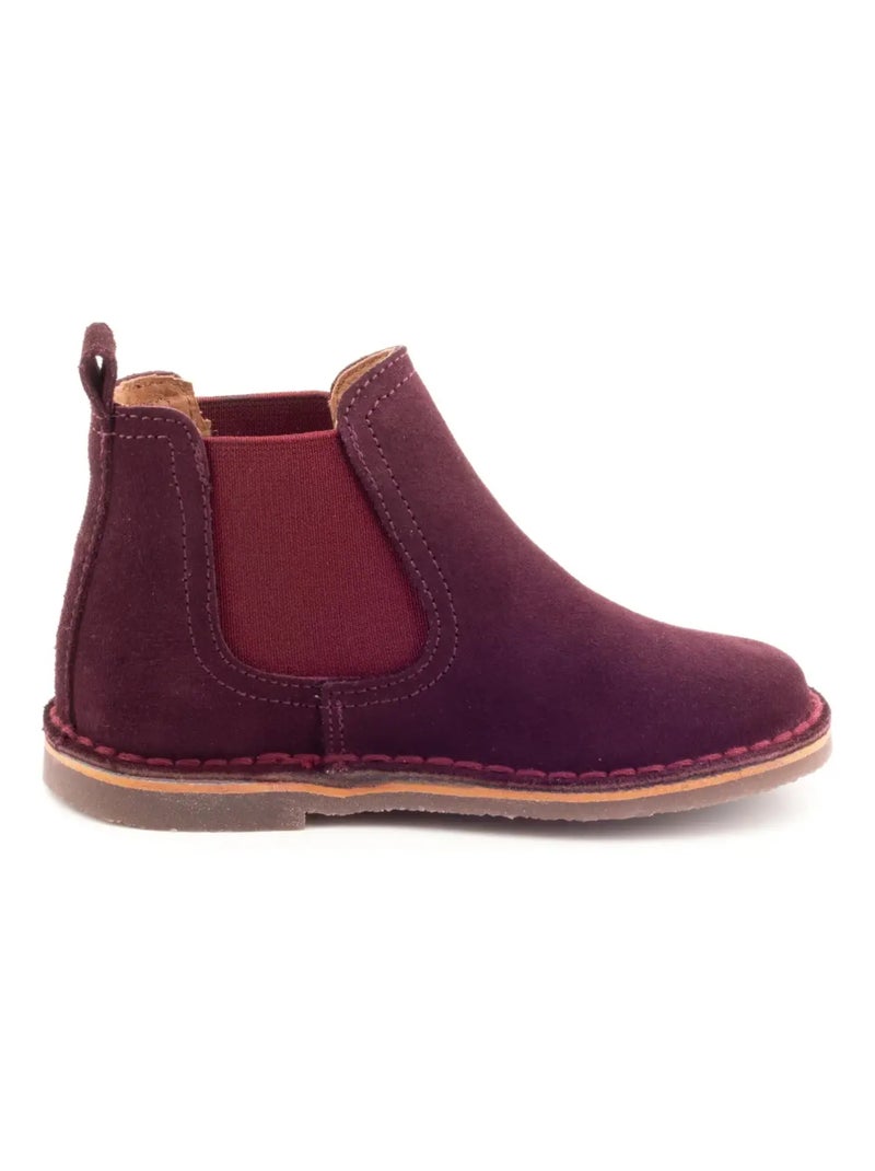 Boots Enfant En Daim - Boni Benoit Rouge bordeaux - Kiabi