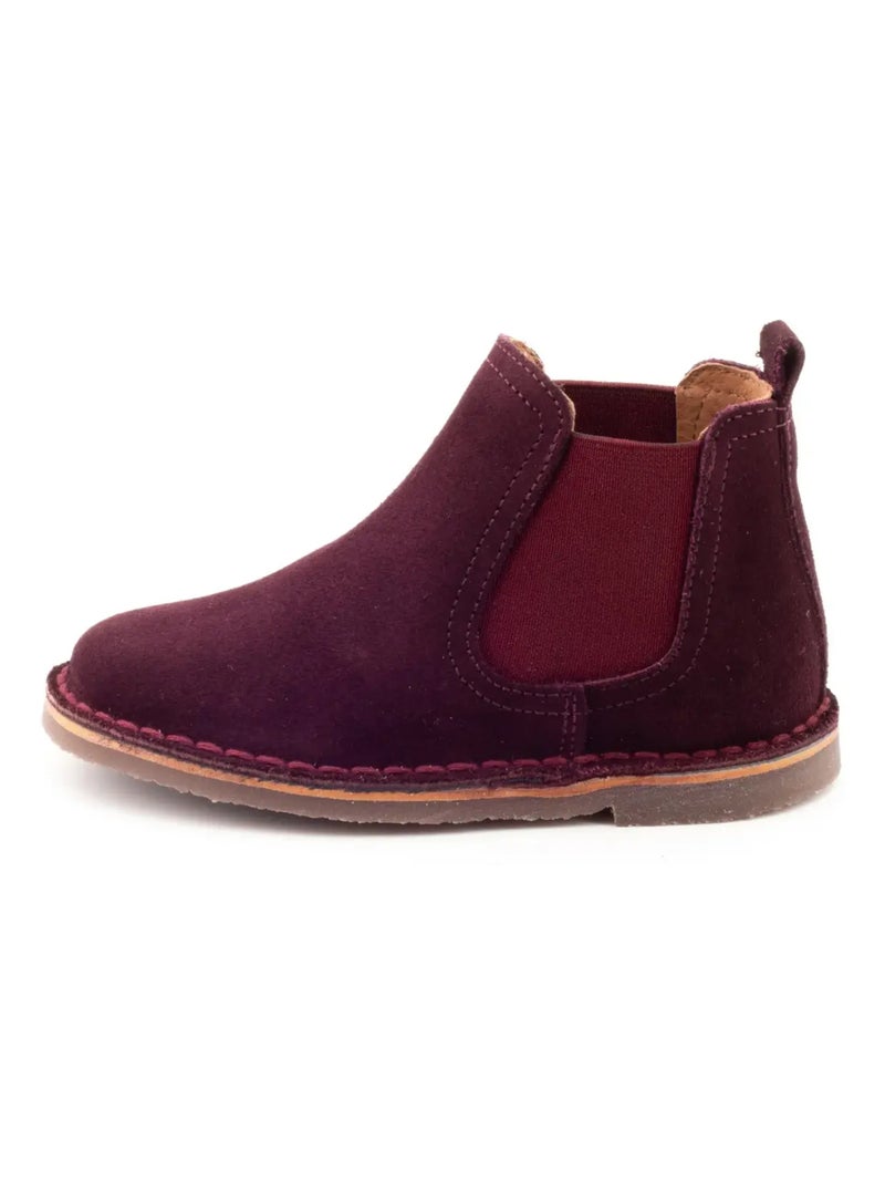 Boots Enfant En Daim - Boni Benoit Rouge bordeaux - Kiabi