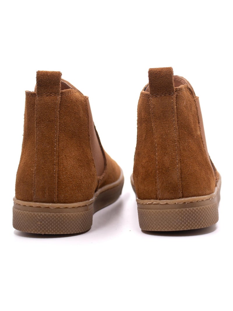 Boots Enfant En Daim - Boni Kola Beige foncé - Kiabi