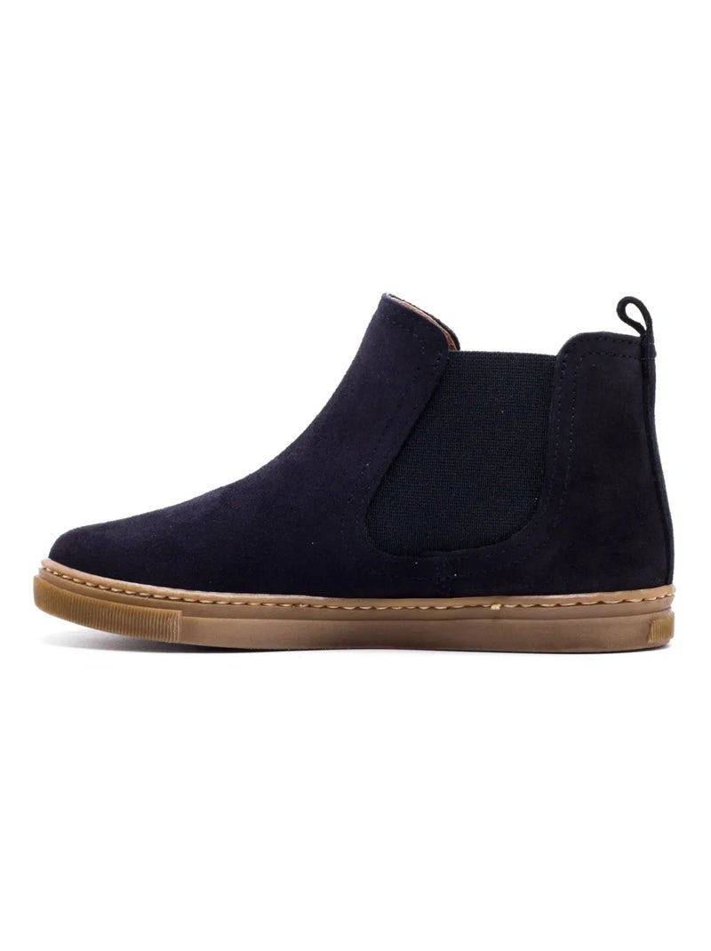 Boots Enfant En Daim - Boni Kola Noir Bleu marine Bleu - Kiabi
