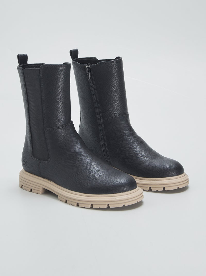 Boots esprit 'Chelsea' Noir - Kiabi