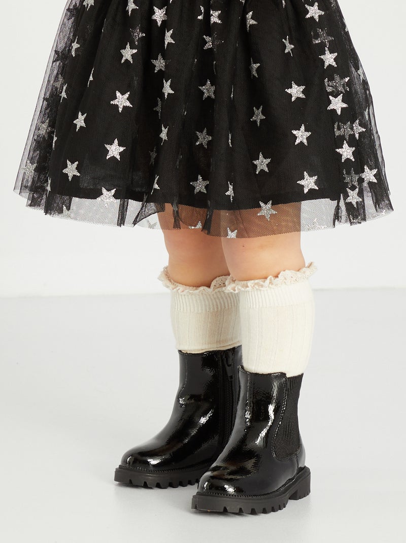 Boots façon chelsea noir - Kiabi
