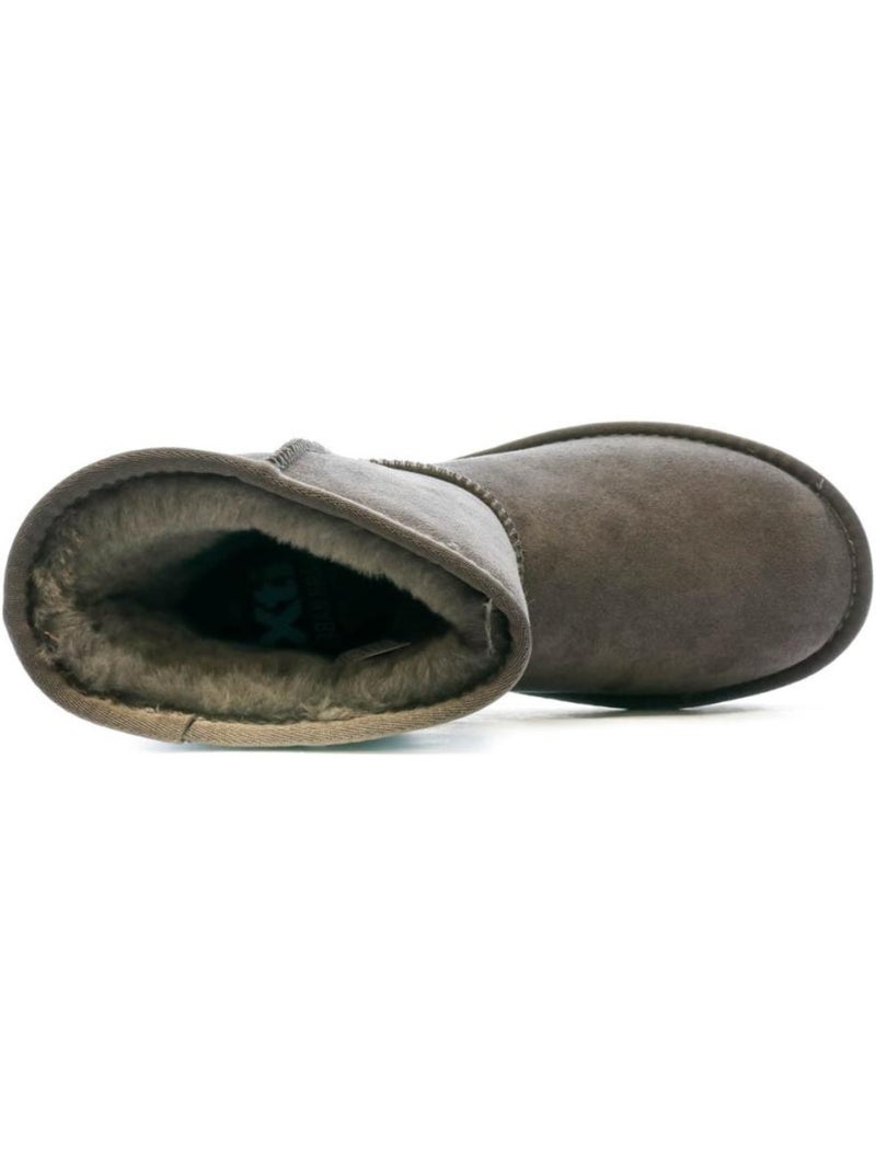 Boots Femme Fourées Gris Argenté - Kiabi