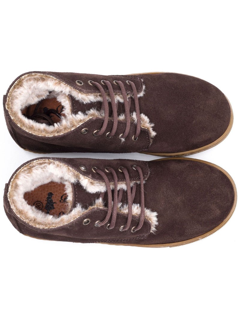 Boots Fourrées - Boni Joe Marron chocolat - Kiabi