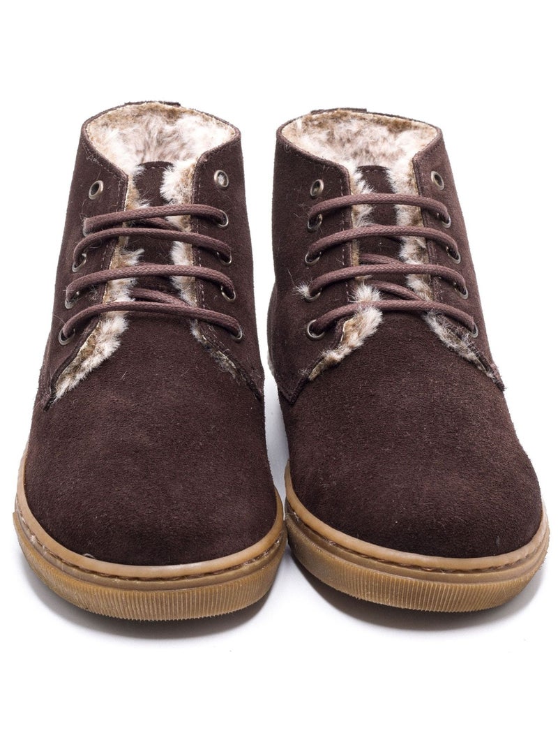 Boots Fourrées - Boni Joe Marron chocolat - Kiabi