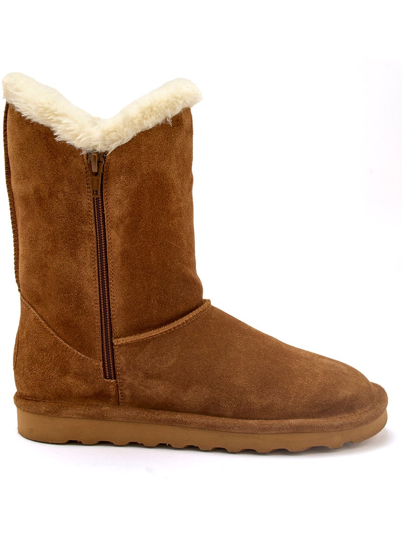 Boots fourrées 2 zips - PEDICONFORT Marron - Kiabi