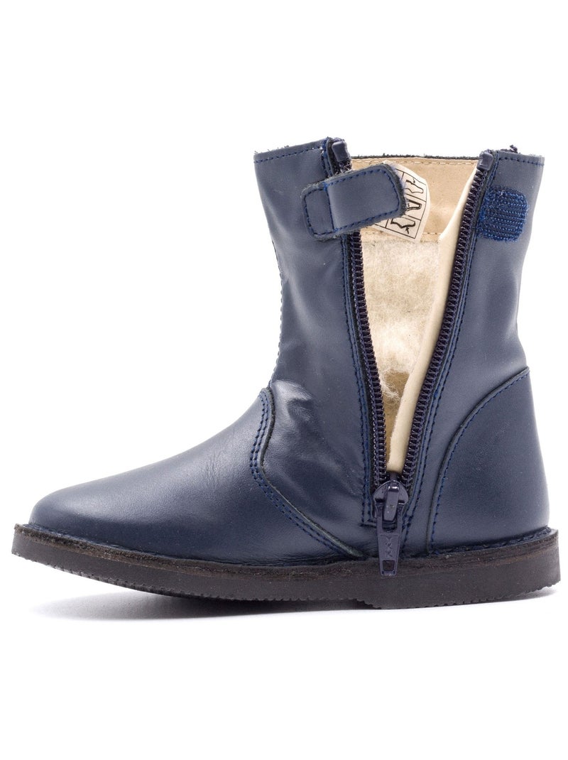 Boots Fourrées Bébé - Boni Mini Clovis Bleu marine - Kiabi