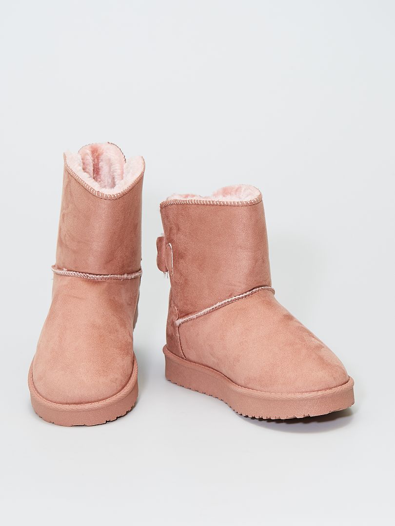 Bottes fourrées cheap rose femme