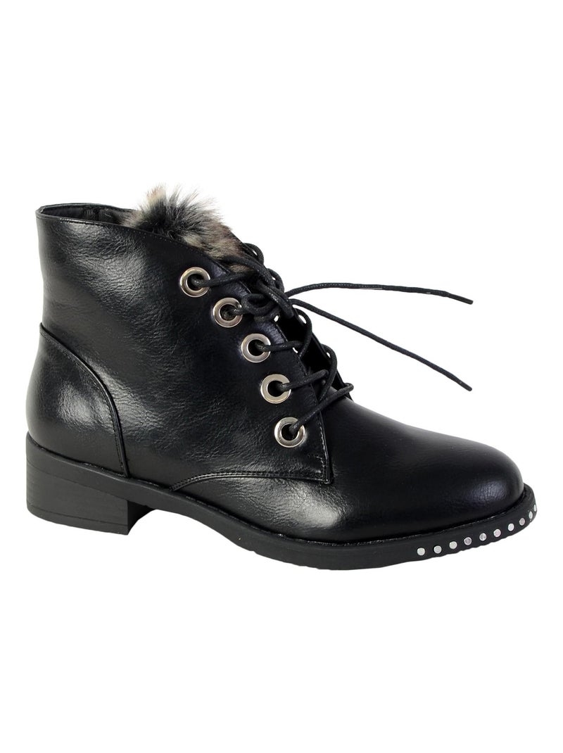 Boots Fourrees The Divine Factory Noir - Kiabi