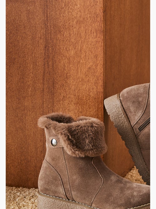 Boots fourrées thermolactyl - damart - Kiabi Boots fourrées thermolactyl - damart - Kiabi