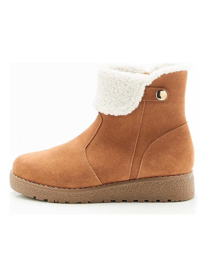 Boots fourrées Thermolactyl - Damart Marron - Kiabi