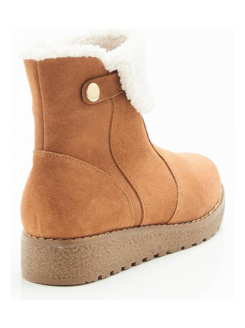 Boots fourrées Thermolactyl - Damart Marron - Kiabi