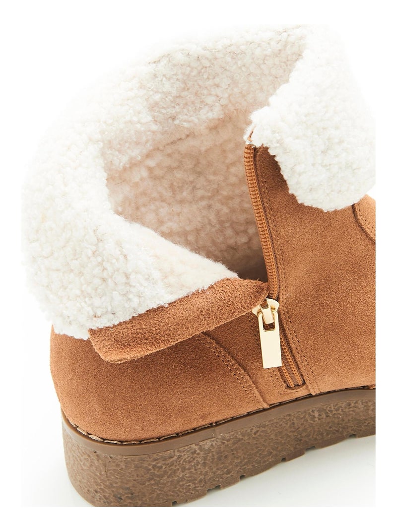 Boots fourrées Thermolactyl - Damart Marron - Kiabi