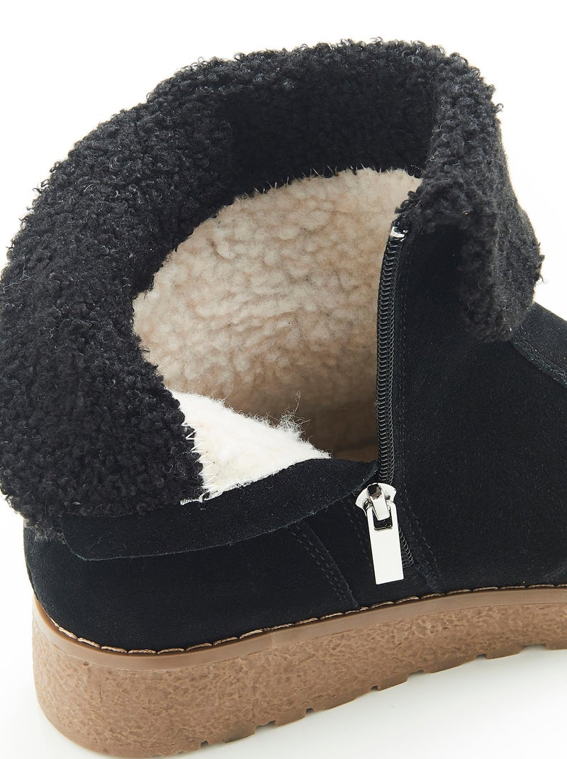 Boots fourrées Thermolactyl - Damart Noir - Kiabi