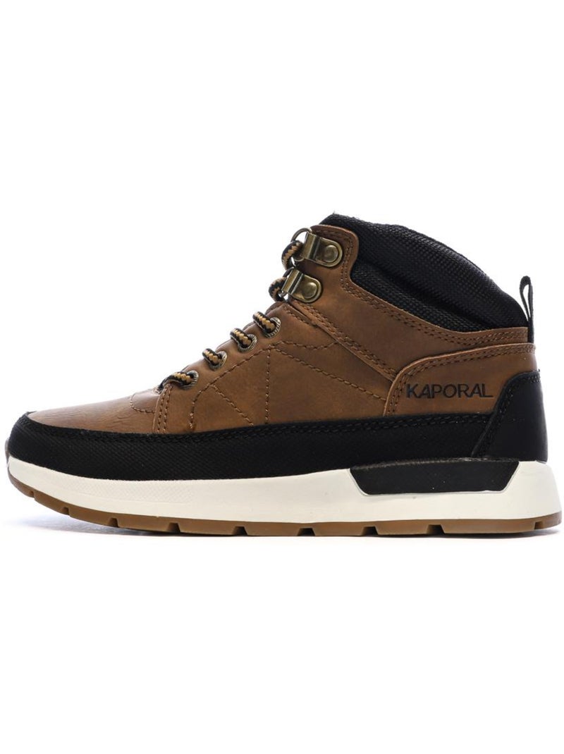 Boots garçon kaporal Marron cappuccino - Kiabi